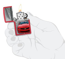 Load image into Gallery viewer, Zippo Lighter - Custom Engraved with Your Message for Chevrolet Camaro Design Red Matte Pocket Lighter 46304

