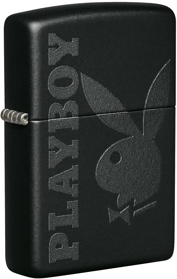 Zippo Lighter- Personalized Message Engrave for Playboy Bunny Black 49342