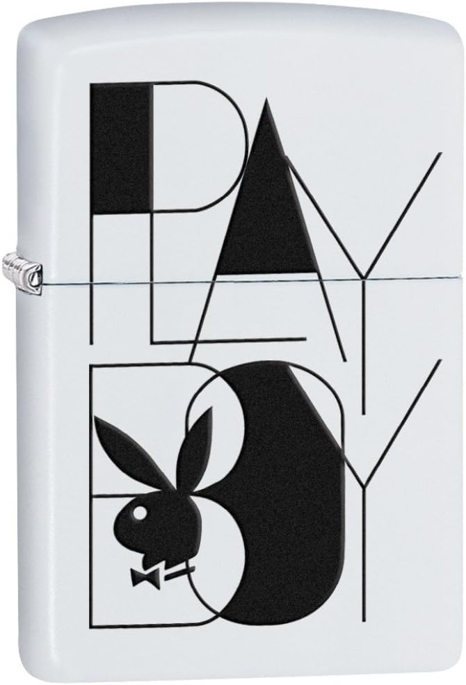 Zippo Lighter- Personalized Message for Playboy Bunny Black and White 28268