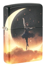 Load image into Gallery viewer, Zippo Lighter - Personalized Custom Message Engraved on Backside for Ballerina with Moon 540 Color Glow-in-The Dark Green Windproof Pocket Lighter 48781
