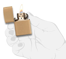 Load image into Gallery viewer, Zippo Lighter - Personalized Custom Message Engrave on Brass Windproof Lighter Solid Brush 204
