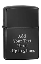 Load image into Gallery viewer, Zippo Lighter- Personalized Engrave Unique Colored High Polish Black #24756
