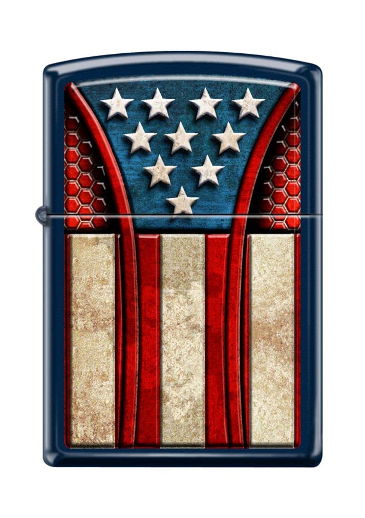 Zippo Lighter- Personalized for US Patriotic Vintage USA Flag Z5252