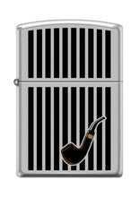 Load image into Gallery viewer, Zippo Lighter- Pipe Lines Design Satin Chrome Windproof Lighter #Z5149
