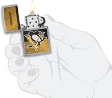Load image into Gallery viewer, Zippo 2021 NHL Pittsburgh-Penguins Street Chrome Pocket Lighter
