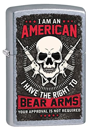 Zippo Lighter- Personalized Engrave for Skull Second 2nd Amendment #Z5269