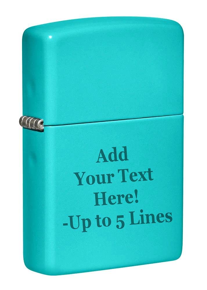 Zippo Lighter - Personalized Custom Message Engrave on Classic with Zippo Logo Windproof Lighter