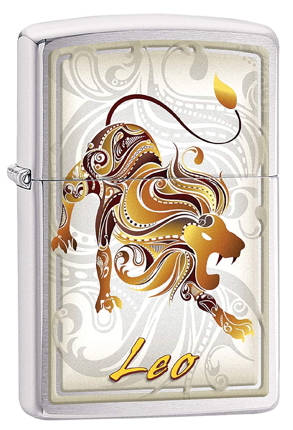 Zippo Lighter - Personalized Custom Message Engraved Windproof Astrological Sign Zodiac Lighter Brushed Chrome