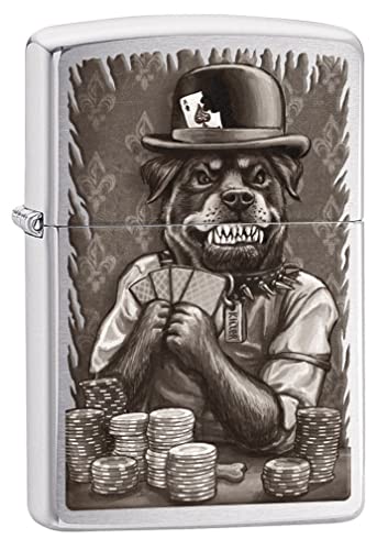 Zippo Lighter- Personalized Engrave Ace of Spades Card Game Poker Dog Z5047