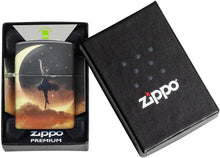 Load image into Gallery viewer, Zippo Lighter - Personalized Custom Message Engraved on Backside for Ballerina with Moon 540 Color Glow-in-The Dark Green Windproof Pocket Lighter 48781
