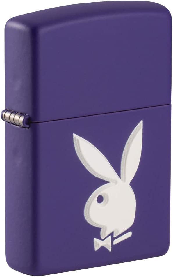 Zippo Lighter- Personalized Message for Playboy Bunny Purple Matte 49286