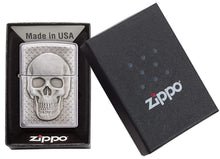 Load image into Gallery viewer, Zippo Lighter - Personalized Custom Message Engraved on Back for Skull with Brain Surprise Windproof Zippo Lighter #29818
