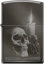 Load image into Gallery viewer, Zippo Lighter- Personalized Engrave Skull Candle Design Black Ice #Z5518
