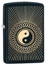 Load image into Gallery viewer, Zippo Lighter - Personalized Message Engraved on Backside Ying and Yang Windproof Lighter (Yin &amp; Yang 29423)
