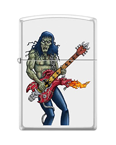 Zippo Lighter- Personalized Engrave Zombie Design Zombie Rocker Guitar #Z6038