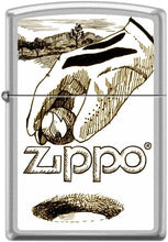 Load image into Gallery viewer, Zippo Lighter- Personalized Engrave Golf BallZippo Satin Chrome #Z5404
