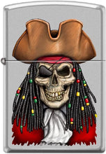 Load image into Gallery viewer, Zippo Lighter- Personalized Engrave Pirate Skull Rasta Dreadlocks Captain #Z5547
