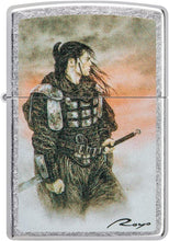 Load image into Gallery viewer, Zippo Luis Royo Warrior Street Chrome Pocket Lighter
