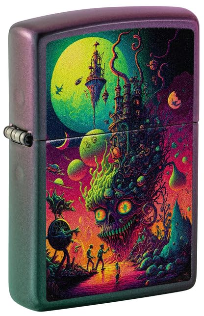 Zippo Lighter - Custom Engraved with Your Message for Distant Lands Design Iridescent Pocket Lighter 46238