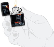 Load image into Gallery viewer, Zippo Jack Daniel's Jack Lives Here Black Matte Pocket Lighter
