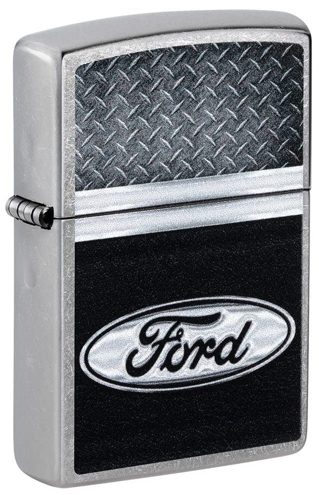 Zippo Lighter - Personalized Customize Message Engrave on Backside for Ford Design Zippo Lighter (Ford Logo Design 48405)
