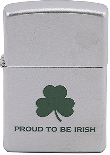 Zippo Lighter- Personalized Engrave Lucky Clover Shamrock Irish Leaf Luck Z195