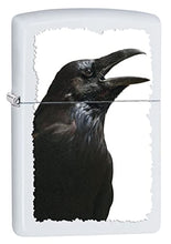 Load image into Gallery viewer, Zippo Lighter- Personalized Engrave for Black Raven Bird Crow White Matte Z5097
