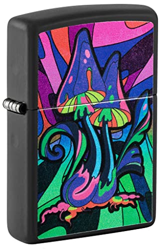 Zippo Lighter- Personalized Engrave Mushroom Trip Black Light 48386