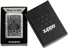 Load image into Gallery viewer, Zippo Lighter- Personalized Engrave Ace of SpadesZippo Ace of Spades B&amp;W #49637
