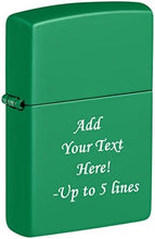 Load image into Gallery viewer, Zippo Lighter- Personalized Engrave Unique Colored Grass Green Matte 48629
