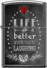 Load image into Gallery viewer, Zippo Lighter- Personalized Engrave Lifeis Better Iron Stone #Z5473
