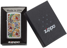 Load image into Gallery viewer, Zippo Lighter- Personalized Engrave on Slim Size Floral Fusion #29702
