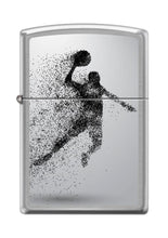Load image into Gallery viewer, Zippo Lighter- Basketball Player Dunk Brushed Chrome Windproof Lighter #Z5189
