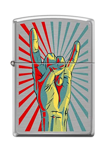 Zippo Lighter- Personalized Engrave Rock and Roll Design Pop Art #Z5259