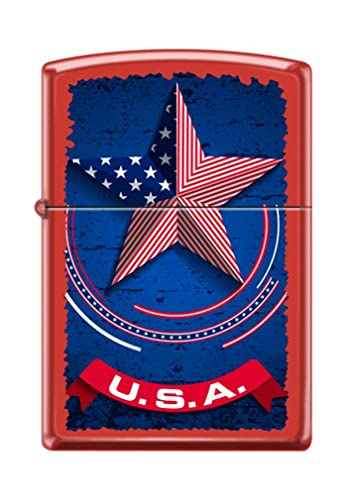 Zippo Lighter- Personalized for US Patriotic U.S.A. Banner Flag Z5125