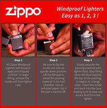 Load image into Gallery viewer, Zippo Lighter - Customized Message Classic Iron Ste Logo Pocket Lighter 211ZL
