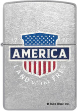 Load image into Gallery viewer, Zippo Lighter -Custom Message Engrave for Buck Wear America Street Chrome 48938
