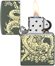 Load image into Gallery viewer, Zippo Lighter- Personalized Message Engrave for Dragon Dragon Design 48907
