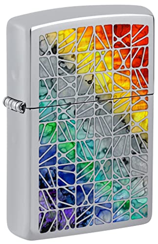 Zippo Lighter- Personalized Engrave for Geometric Patterns Fusion Tile 48412