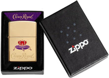 Load image into Gallery viewer, Zippo Lighter- Personalized Message Engrave for Crown Royal Polish Brass #49657
