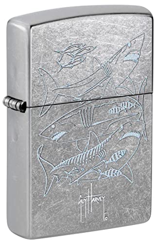 Zippo Lighter- Personalized Engrave Animals Nature Guy Harvey Shark #48595