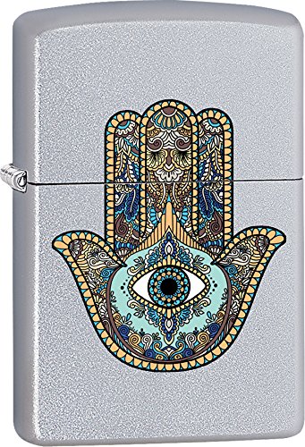 Zippo Lighter- Personalized Engrave for Hamsa Hand Turquoise Z582