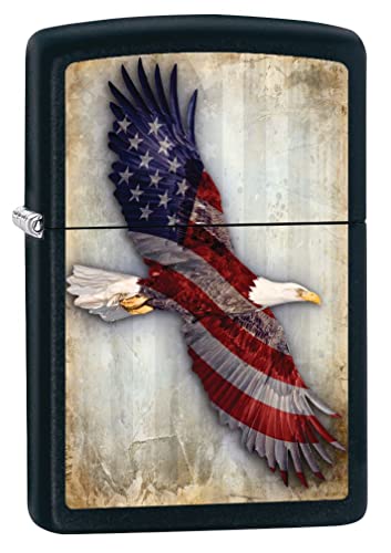 Zippo Lighter- Personalized Engrave Americana Eagle Prey USA Flag #Z5078