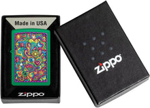 Load image into Gallery viewer, Zippo Lighter - Customized Message Trippy Psychedelic - Grass Green Matte 48957
