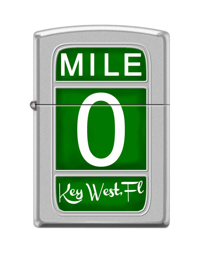 Zippo Lighter- Personalized Engrave Mile 0 Sign Key West Fl Florida #Z5408