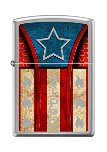 Zippo Lighter- Personalized for US Patriotic Vintage America Flag Z5143