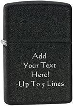 Load image into Gallery viewer, Zippo Lighter- Personalized Colors Pocket Lighter Windproof Black Crackle 236
