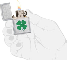 Load image into Gallery viewer, Zippo Lighter- Personalized Engrave Lucky Clover Shamrock High Polish 24699
