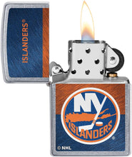 Load image into Gallery viewer, Zippo 2021 NHL New-York-Islanders Street Chrome Pocket Lighter
