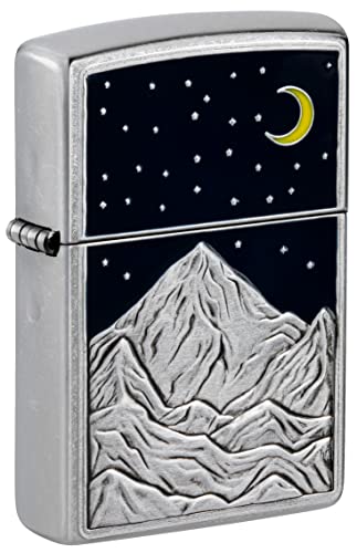 Zippo Lighter- Personalized Nature Mountain Moon Scene Mountain Moon #48632